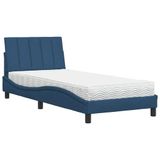 vidaXL Bed met matras Hanko stof blauw 80x200 cm