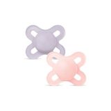 MAM Original Start zuiger, 0-2 maanden (set van 2), MAM fopspeen 0-2 maanden met kaakvriendelijke speen van rubber, set van 2 babyaccessoires met sterilisator-fopspeenhouder, roze/neutraal