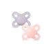 MAM Original Start zuiger, 0-2 maanden (set van 2), MAM fopspeen 0-2 maanden met kaakvriendelijke speen van rubber, set van 2 babyaccessoires met sterilisator-fopspeenhouder, roze/neutraal