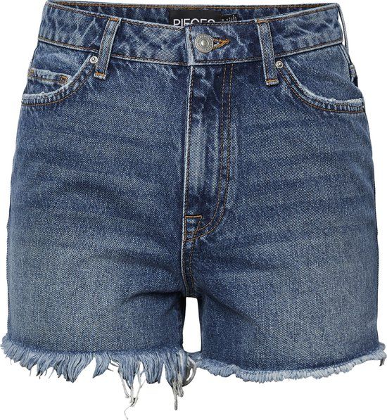 PIECES PCTULLA HW Shorts MB184 NOOS BC - Medium Blue Denim - Size M