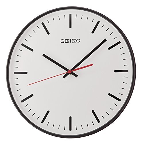 Seiko Wandklok zwart kunststof slepende seconde QXA701K