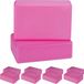 Merkloos / Sans marque Relaxdays 10x yoga blok - roze - hardschuim - yoga oefening