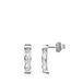 Lucardi Boucles d'oreilles femme avec diamant 0,02ct - Boucles d'oreilles - Cadeau - 14 Carat Or - Or blanc