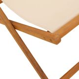 VidaXL Tuinstoel Terras Eucalyptus Polyester Beige