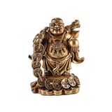 Lachineuse Lachende Boeddha Beeldje - Gouden Hars - 16,5 cm