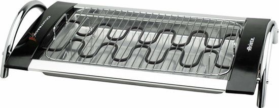 Ariete 0732/20 Churrasco Grill Elektrische Tafel BBQ Roestvrijstaal 45 x 27 cm