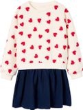 Vertbaudet Robe 2-en-1 en molleton et gaze de coton