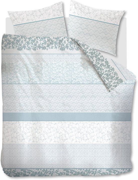 Beddinghouse Mary Lou Dekbedovertrek 200x200/220 cm - Grijs Groen - Katoen