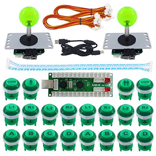 SJ@JX 2 Speler Arcade Game Diy Kit Arcade Joystick Controller Mechanische Toetsenbord Schakelaar Retropie Raspberry MAME Arcade Knop