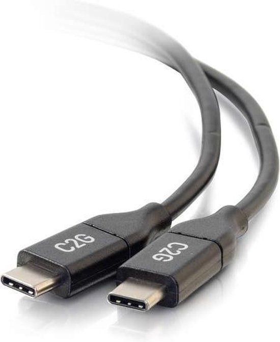 C2G 1.8m USB-C naar USB-C Kabel (5A) - Zwart