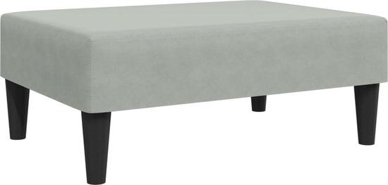 vidaXL Voetenbank 77x55x31 cm fluweel lichtgrijs