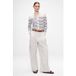 ZENGGI Cardigan en mélange cachemire Blanc cassé/bleu nuit Taille : L