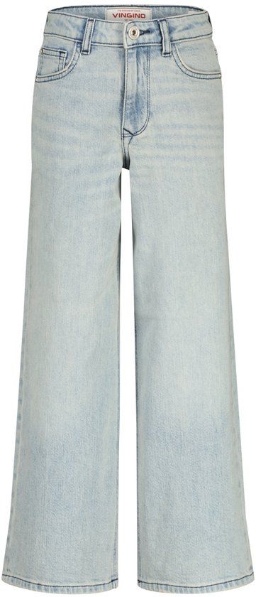 Vingino Cita meisjes jeans - blauw - extra wide leg - maat 140