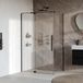 Brauer Stellar - Douchecabine met Draaideur - Helder Glas - 120x90x200 cm - Omkeerbaar - incl. Glascoating - Mat Zwart