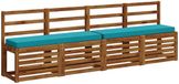 vidaXL - 1-delig - Bankkussen - VUGHT - 100% - Polyester - Turquoise