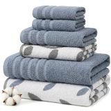 Pacific Coast Textiles Organic Vines Katoen Blauw Handdoek