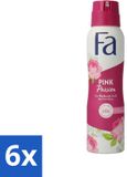 FA Pink Passion Deodorant Spray Roze 6 x 150 ml