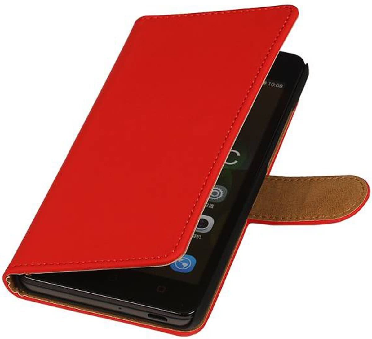 Best Cases Huawei Ascend Y540 Hoesje - Rood Effen - Book Case Wallet Cover