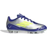 Adidas F50 Club FG/MG J Messi Voetbalschoenen JR Zilver