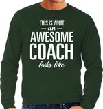 Awesome Coach Pull Vert Homme XL