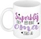 Bellatio Decorations Cadeau koffie/thee mok voor oma - paars - super blij - keramiek