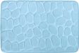 MSV Badmat met Antislip Onderzijde – Zachte Absorberend Badkamer Mat voor Douche en Bad – Badmatten met Kiezelsteendesign – Lichtblauw