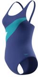 Speedo Hyperboom Butterfly Back 1P Dames - Chloorbestendig Sportbadpak Dames - Kleurvast Badpak Dames - Zwempak Dames met Butterfly Back - Blauw/Blauw - 42