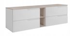 RODAN Armoire de salle de bain MODERN 140cm Cachemire/Blanc avec étagère
