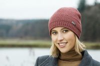 Eisglut Dames Gebreide Muts met Fleece Voering - Beige