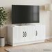 Maison Exclusive Meuble TV blanc 99 x 34,5 x 47 cm bois d'ingénierie