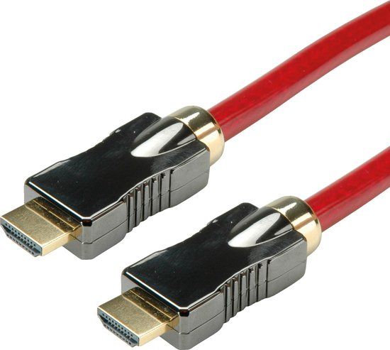 ROLINE HDMI 8K (7680 x 4320) Ultra HD Cable met Ethernet, M/M, rood, 3 m