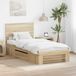 vidaXL - Cadre de lit - avec - tête de lit - Sonoma - Chêne - 90 - x - 200 - cm - Bois - traité