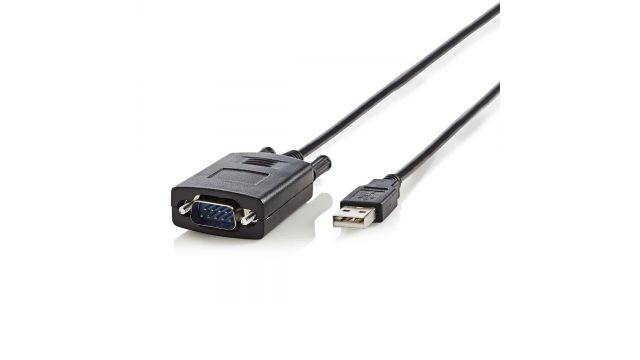 Nedis CCGW60852BK09 Converter USB A Male naar RS232 Male USB 2.0 0.9 m Kabel
