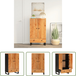 Vidaxl Buffet Haut En Bois Massif D'Acacia Et Fer 60x33x100cm
