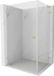 Mexen Lunar-B L cabine de douche pivotante gauche 85 x 80 cm, transparent, or brossé