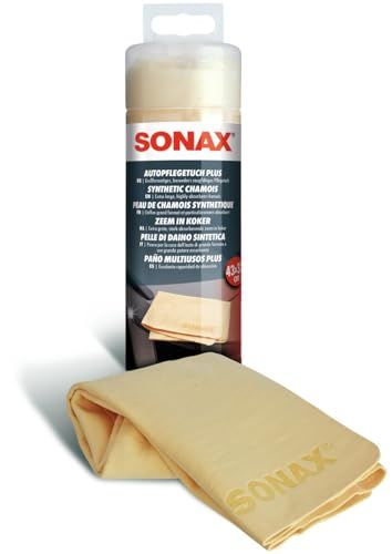 SONAX Zeem in koker (1 stuk) slijtvaste doek van hoge kaliteit voor het afnemen van natte oppervlakken | Art-Nr. 04177000