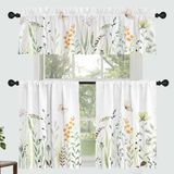 Fereyis Floral Leaves Curtain Set