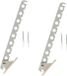 Bellatio Design Kledinghaak - 2x - inklapbaar - metaal - wit - 33 cm