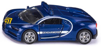 SIKU 1541, Bugatti Chiron Gendarmerie, blauw, metaal/kunststof, rubberen banden, deuren kunnen open