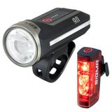 SIGMA Aura 90 + HIRO 50 | Avec mode Auto avec capteur de luminosité et fonction mémoire du feu avant | Feu arrière avec feu stop | Longue durée de vie