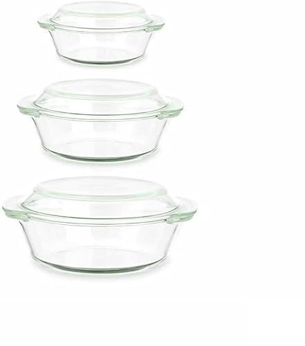 Braadpan set - Borosilicaatglas - Transparant - 4 stuks