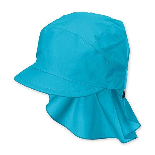 Sterntaler Meisjesmuts met bindbanden en nekbescherming - Turquoise - XS