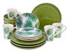 CreaTable, 22890 Serie Ibiza 16-delig tafelservies van aardewerk, vaatwasser- en magnetronbestendig, gemaakt in Portugal