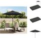 vidaXL Vervangingsdoek voor parasol 300 cm antracietkleurig