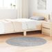 vidaXL Tapis antidérapant shaggy gris 120 x 120 cm PP