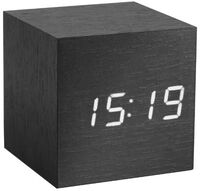 Gingko Gingko Cube Click Clock Zwart/Wit