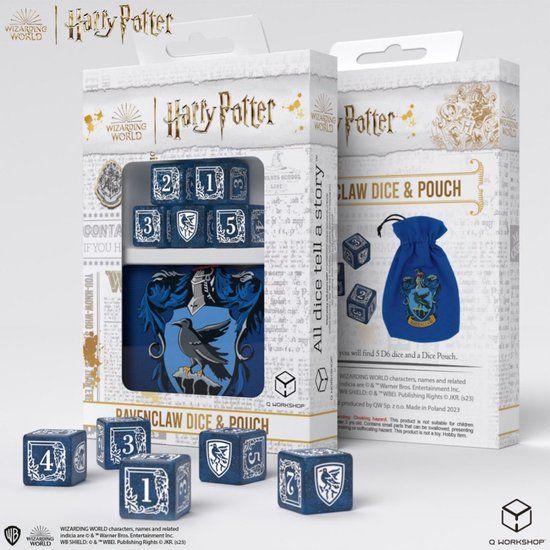 Q-Workshop Harry Potter Ravenclaw Dice & Pouch (5ST)