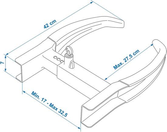 ProPlus Wielklem XL - Maximale Bandbreedte 325 mm - Rood/Geel - Incl. 2 Sleutels
