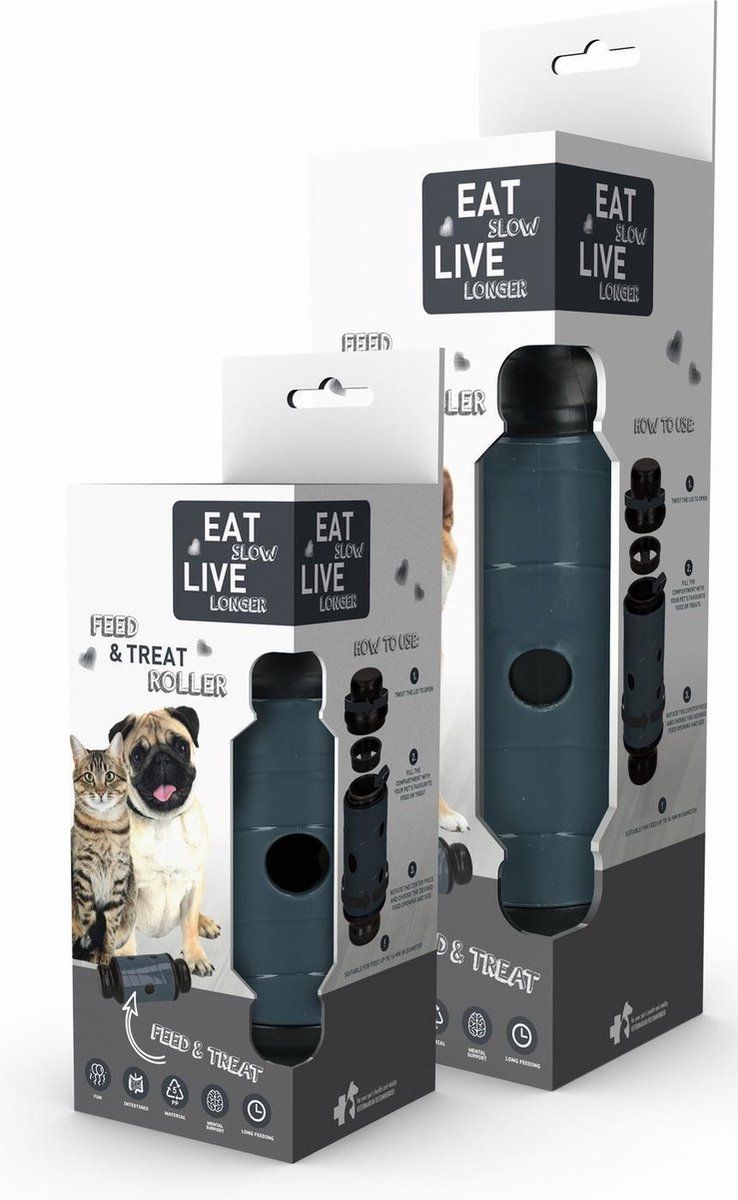 Eat Slow Live Longer Feed and Treat L Grijs