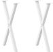 vidaXL Eettafelpoten X-vormig 50x(72-73) cm Staal Wit (2 stuks)